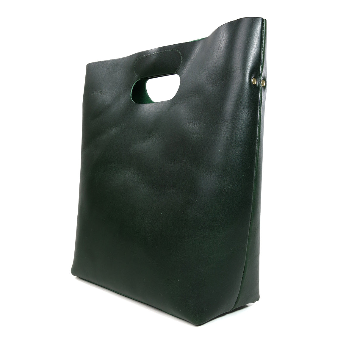 Double Oil VI LEATHER Woven Handle Shoulder Bag CMAK1014