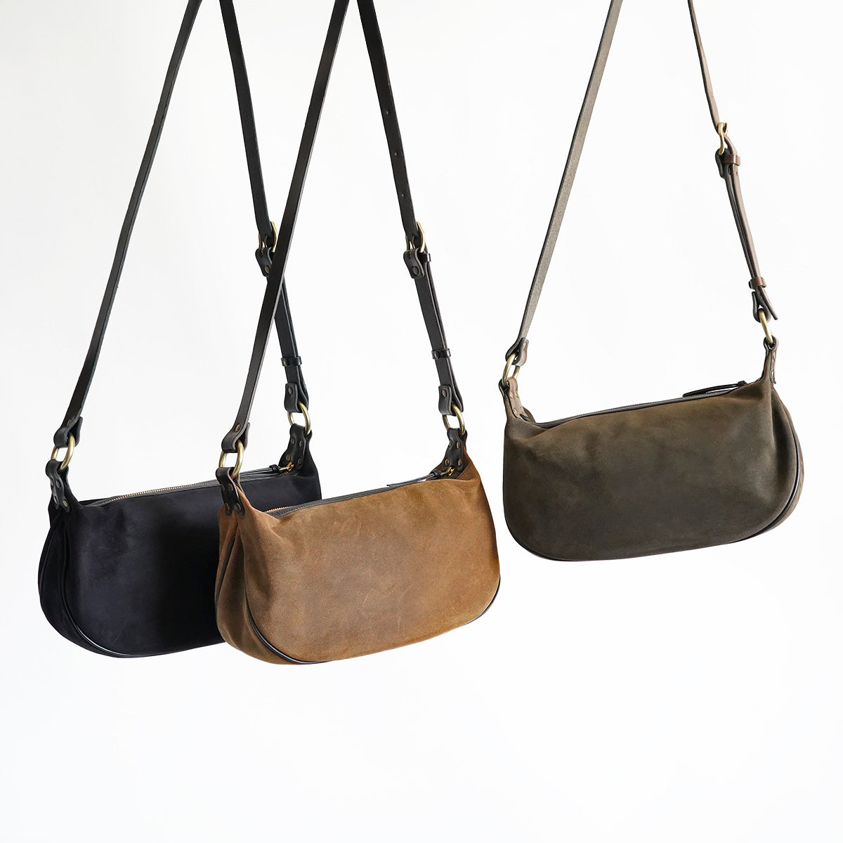 Oiled suede shoulder bag FZKM2001