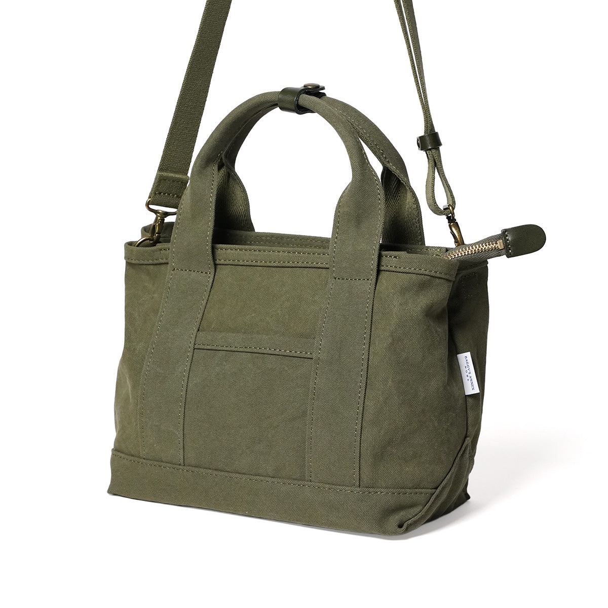 18oz Army Duck Bio Tote Shoulder Bag LGRN4031