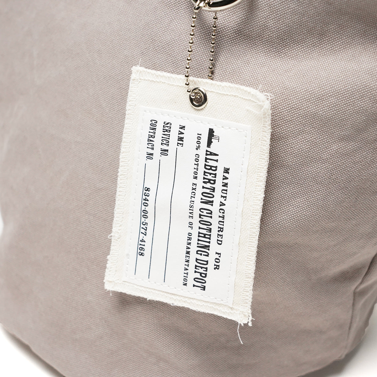 18OZ Army Duck Bio Round Bottom Tote Bag LGRN6002