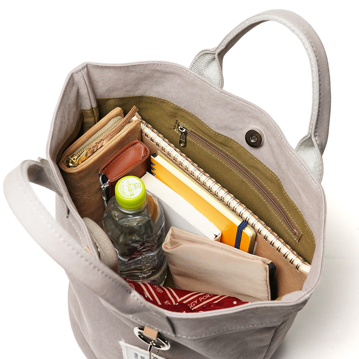 18OZ Army Duck Bio Round Bottom Tote Bag LGRN6002