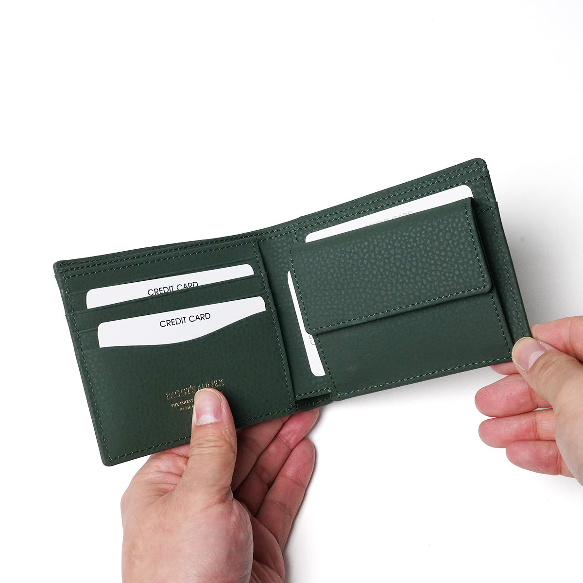 Embossed Recycled Leather Bifold Wallet LZKM142