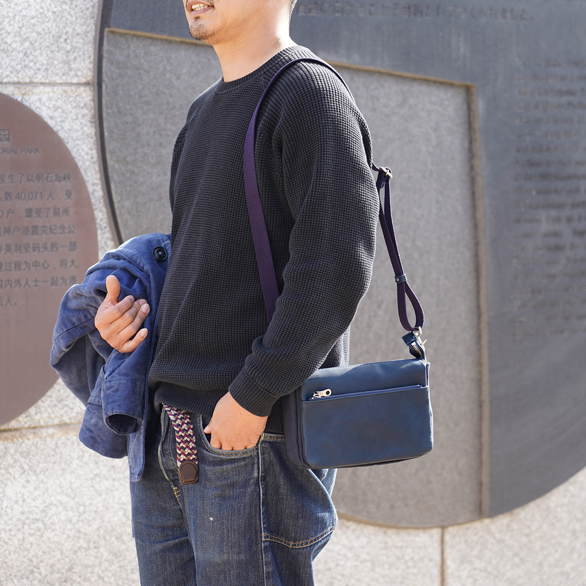 Glove Leather Horizontal Mini Shoulder Bag YNM233