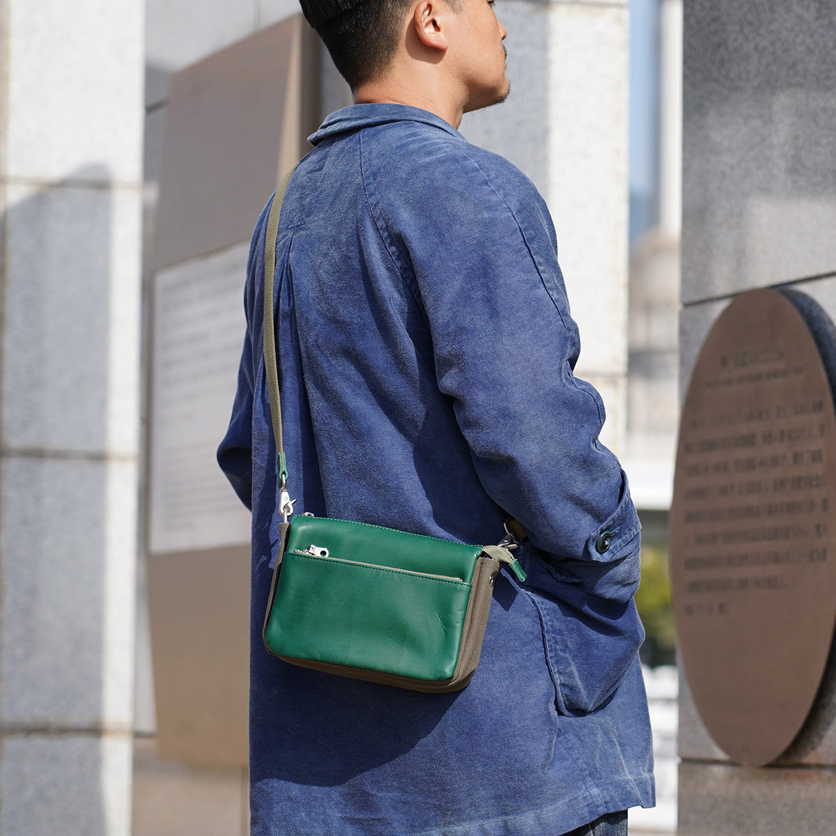 Glove Leather Horizontal Mini Shoulder Bag YNM233