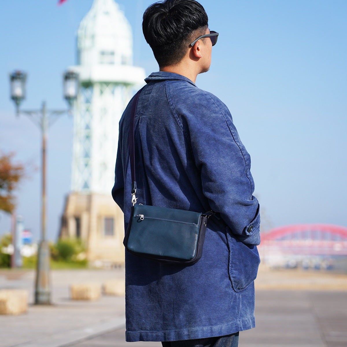 Glove Leather Horizontal Mini Shoulder Bag YNM233