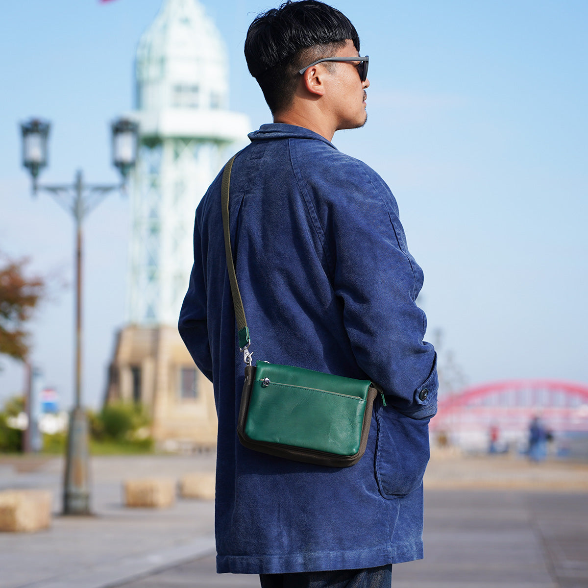 Glove Leather Horizontal Mini Shoulder Bag YNM233