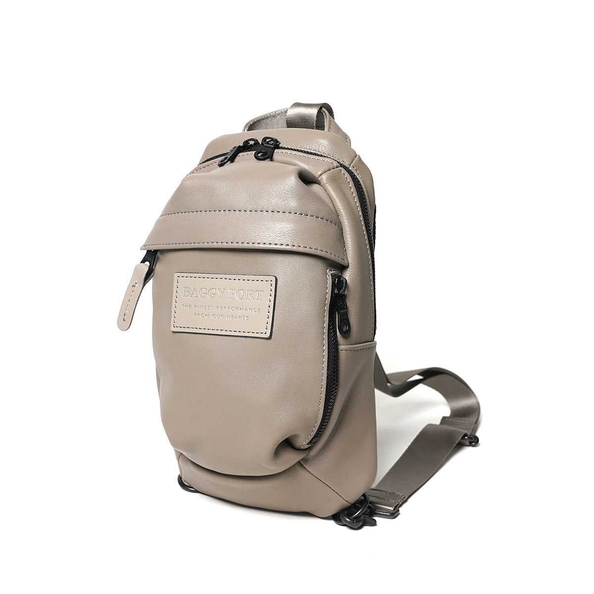Oil-Soft Leather Vertical Body Bag YNM991