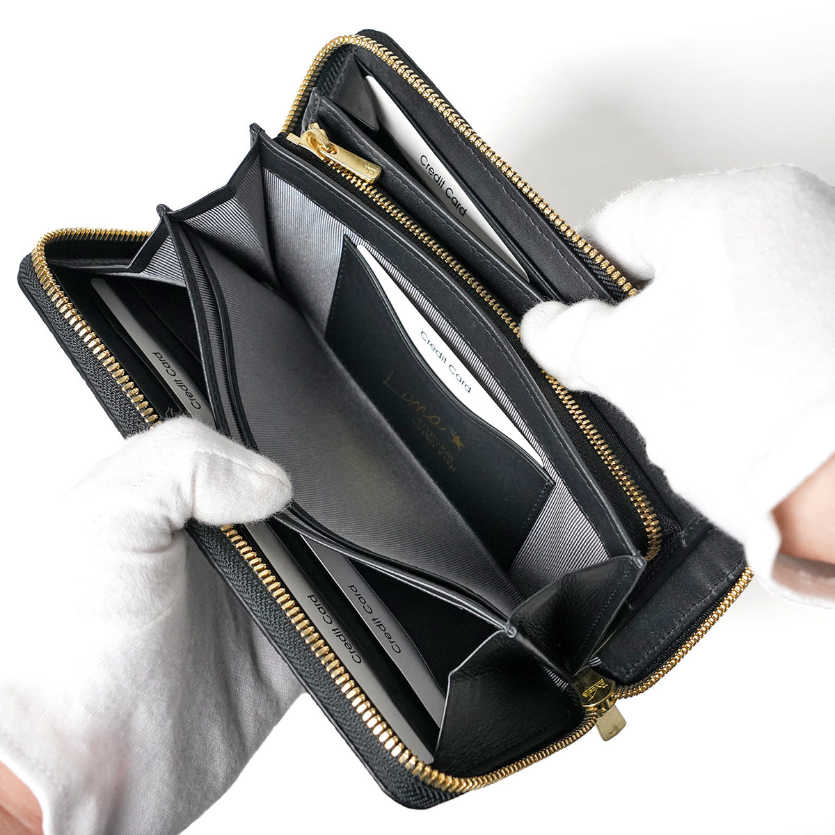 STINGRAY STAR wallet - Stingray leather - Round zipper long wallet ZWL6000