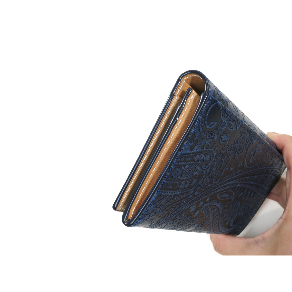 藍染め×ペイズリー 長財布 ZYS190