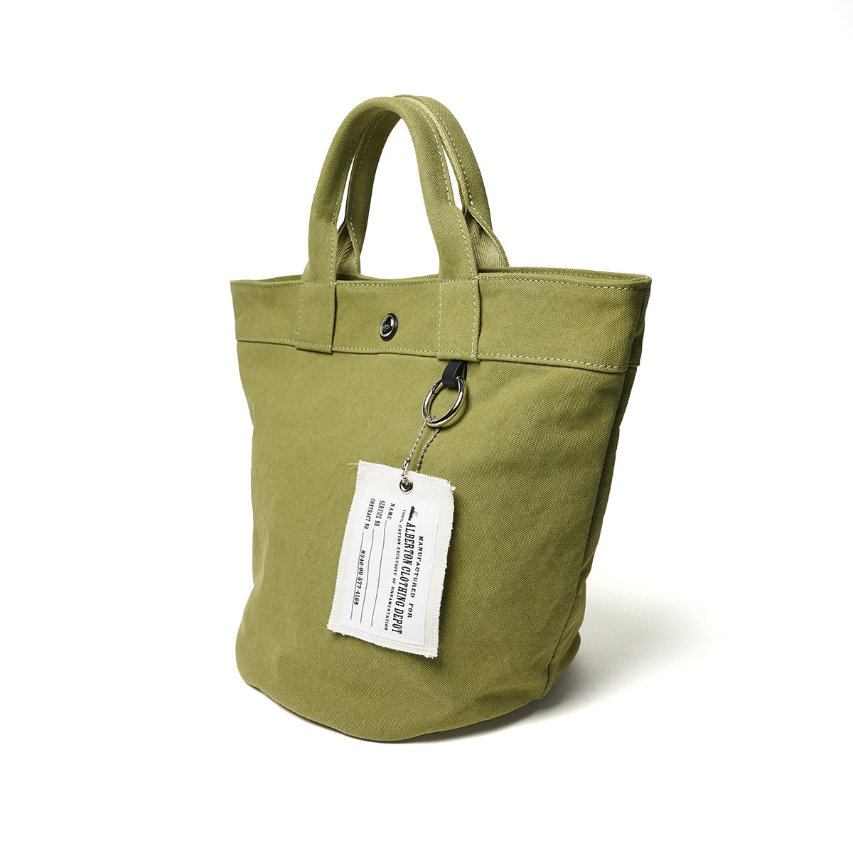 18OZ Army Duck Bio Round Bottom Tote Bag LGRN6002