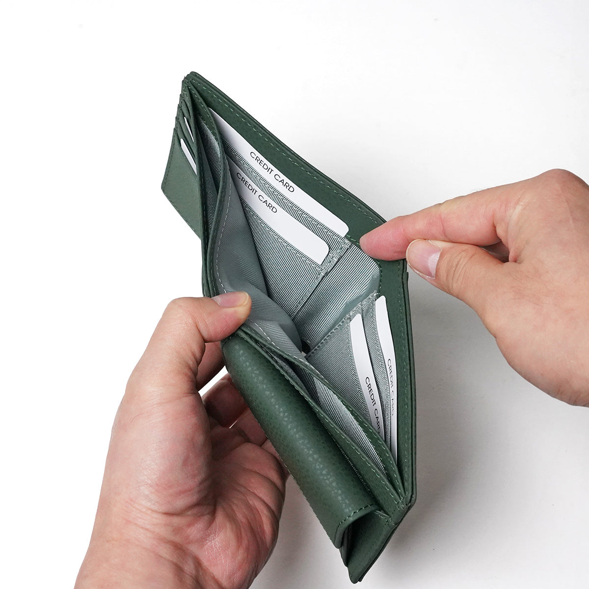 Embossed Recycled Leather Bifold Wallet LZKM142