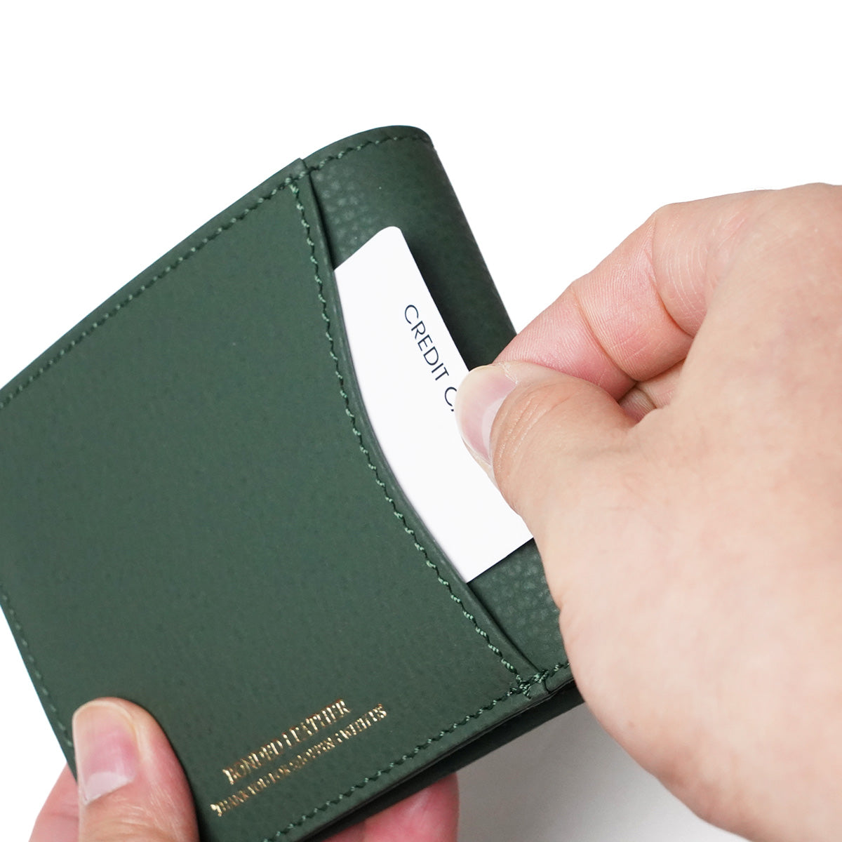 Embossed Recycled Leather Bifold Wallet LZKM142