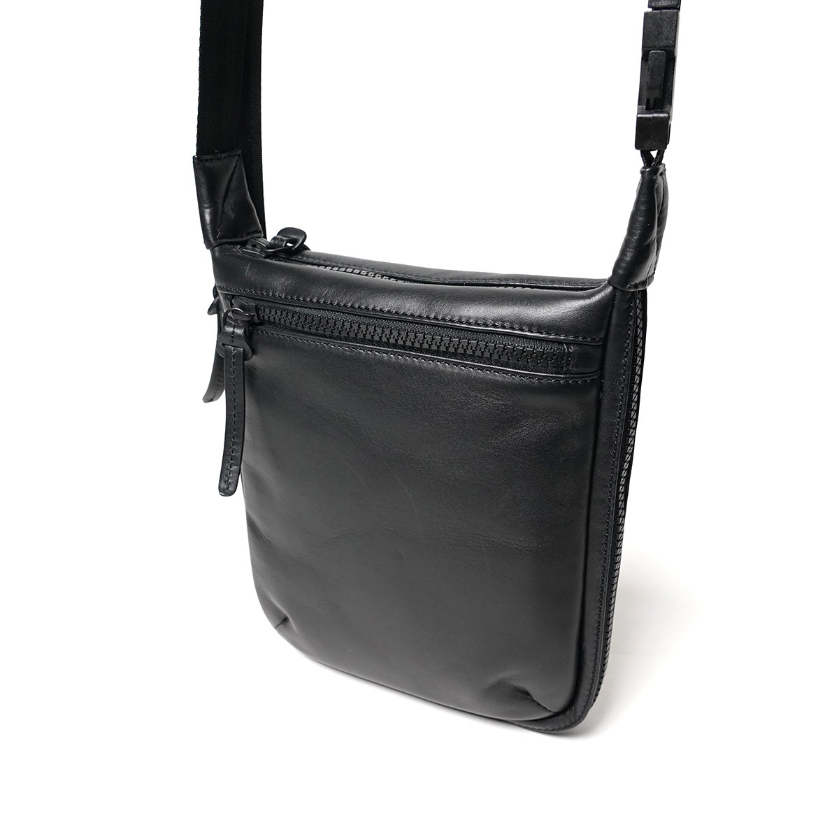 Glossy Expandable Vertical Shoulder Bag LZKM1500