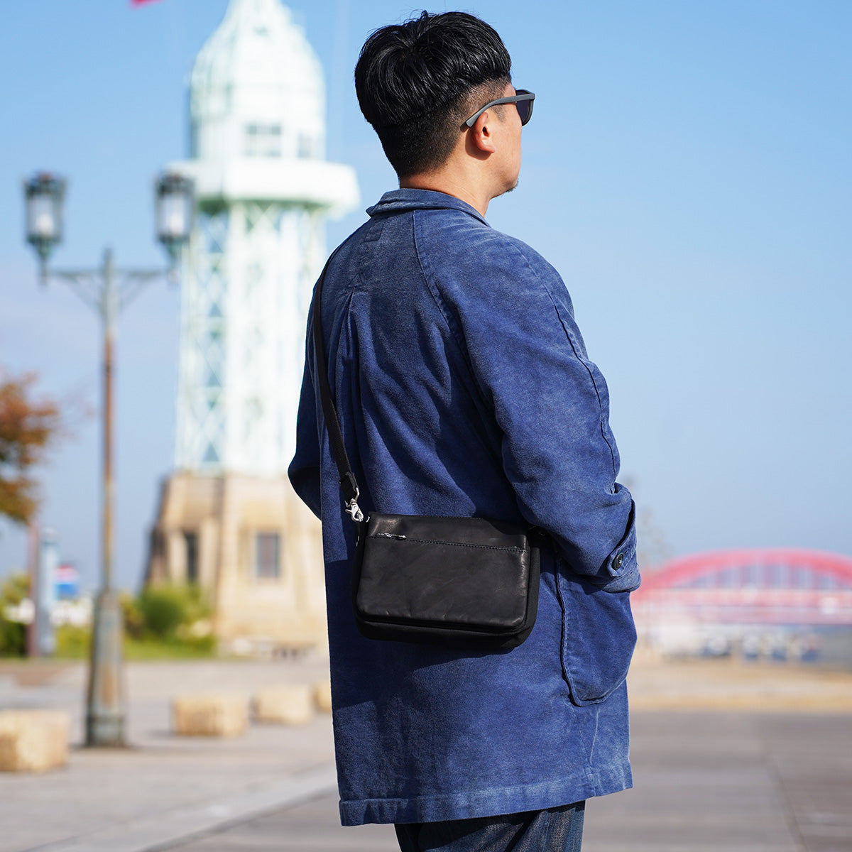 Glove Leather Horizontal Mini Shoulder Bag YNM233