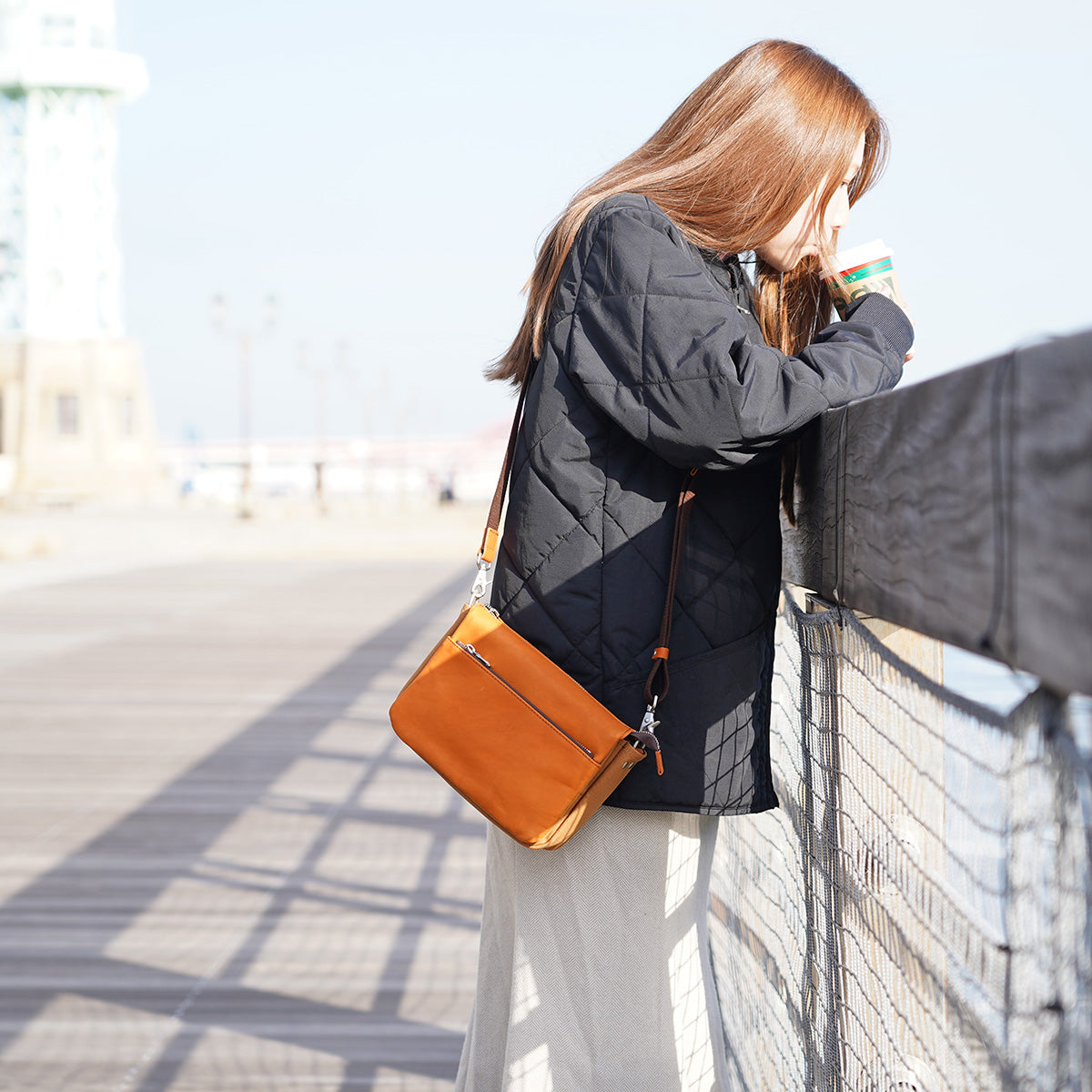 Glove Leather Horizontal Mini Shoulder Bag YNM233