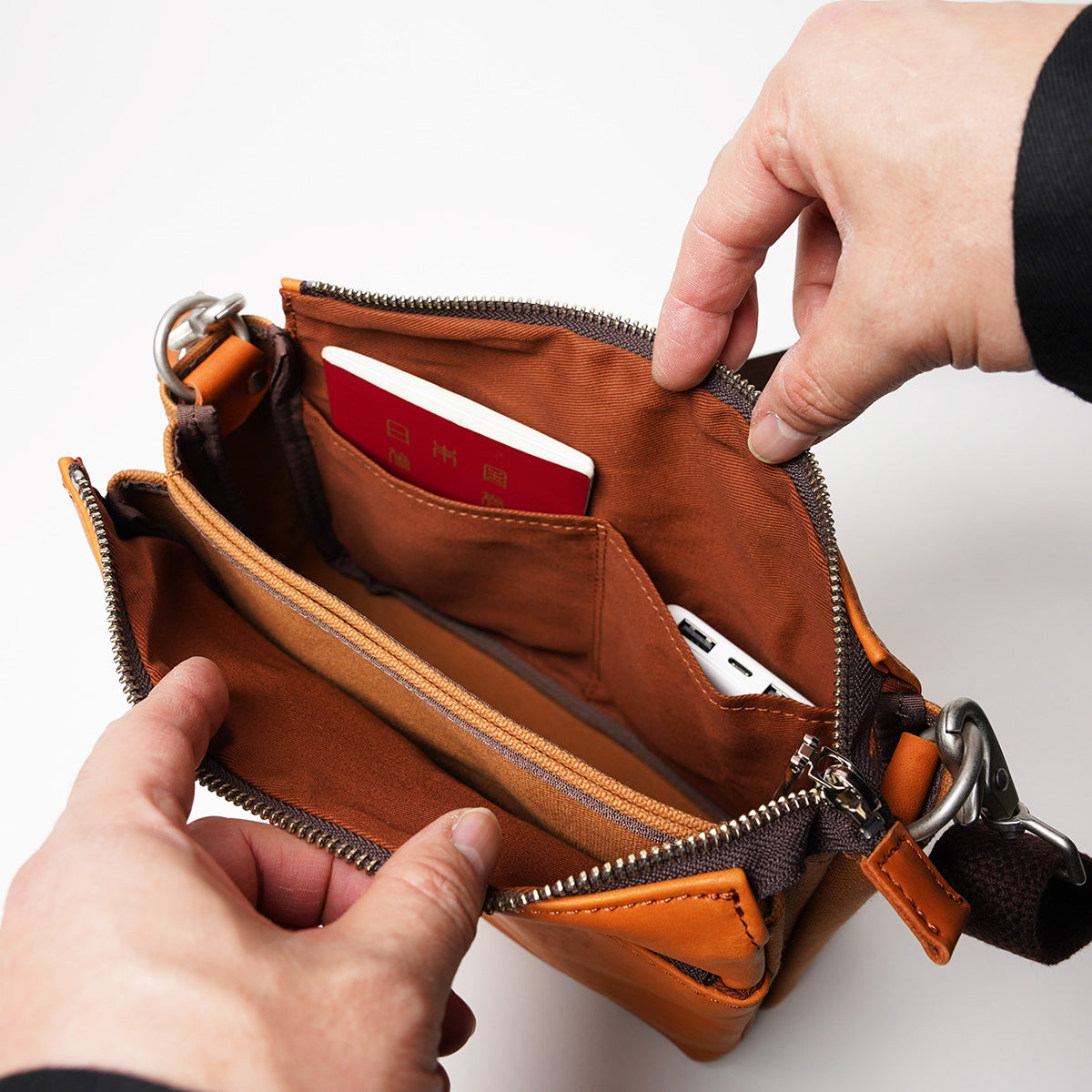 Glove Leather Horizontal Mini Shoulder Bag YNM233