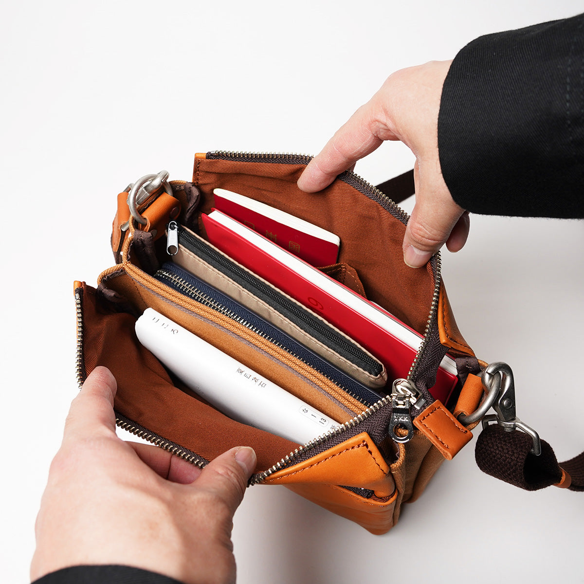 Glove Leather Horizontal Mini Shoulder Bag YNM233