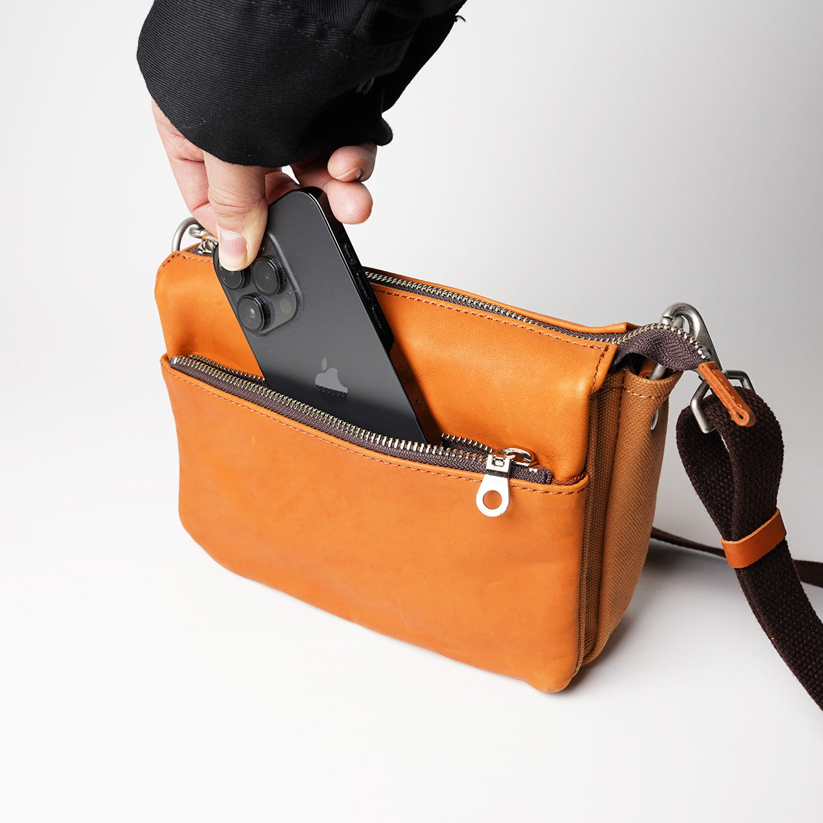 Glove Leather Horizontal Mini Shoulder Bag YNM233