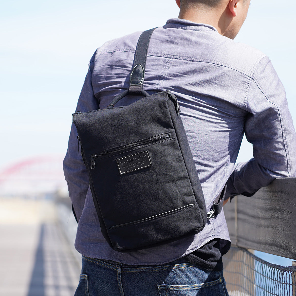 BLACK -Black- 2WAY Backpack &amp; Body Bag YNM426