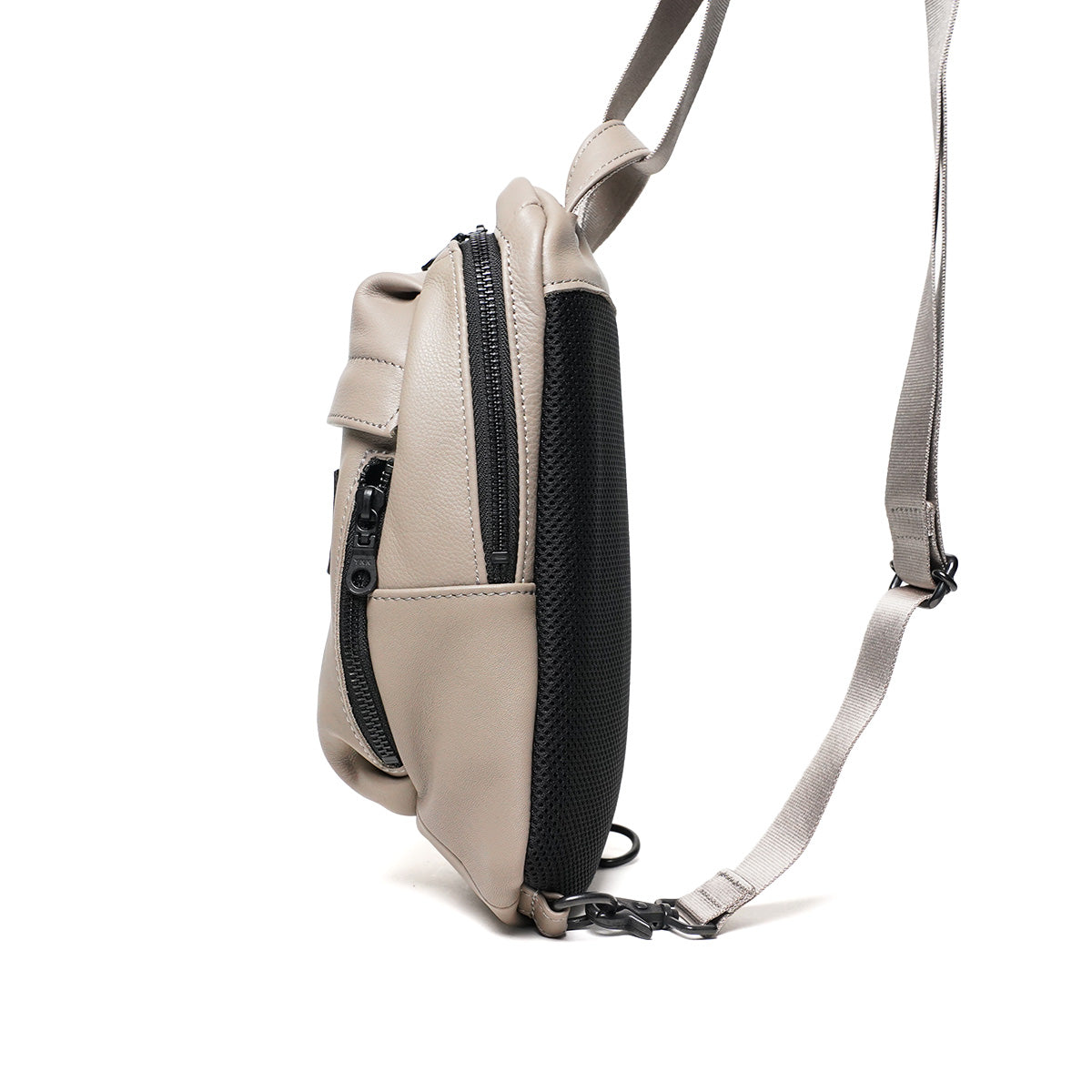 Oil-Soft Leather Vertical Body Bag YNM991