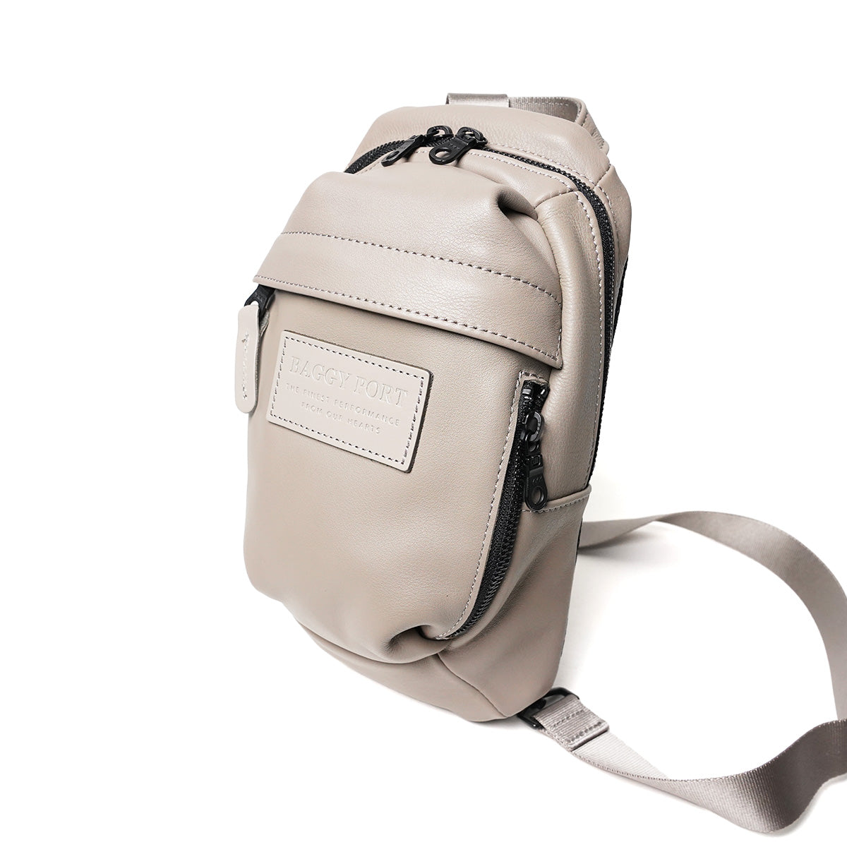 Oil-Soft Leather Vertical Body Bag YNM991