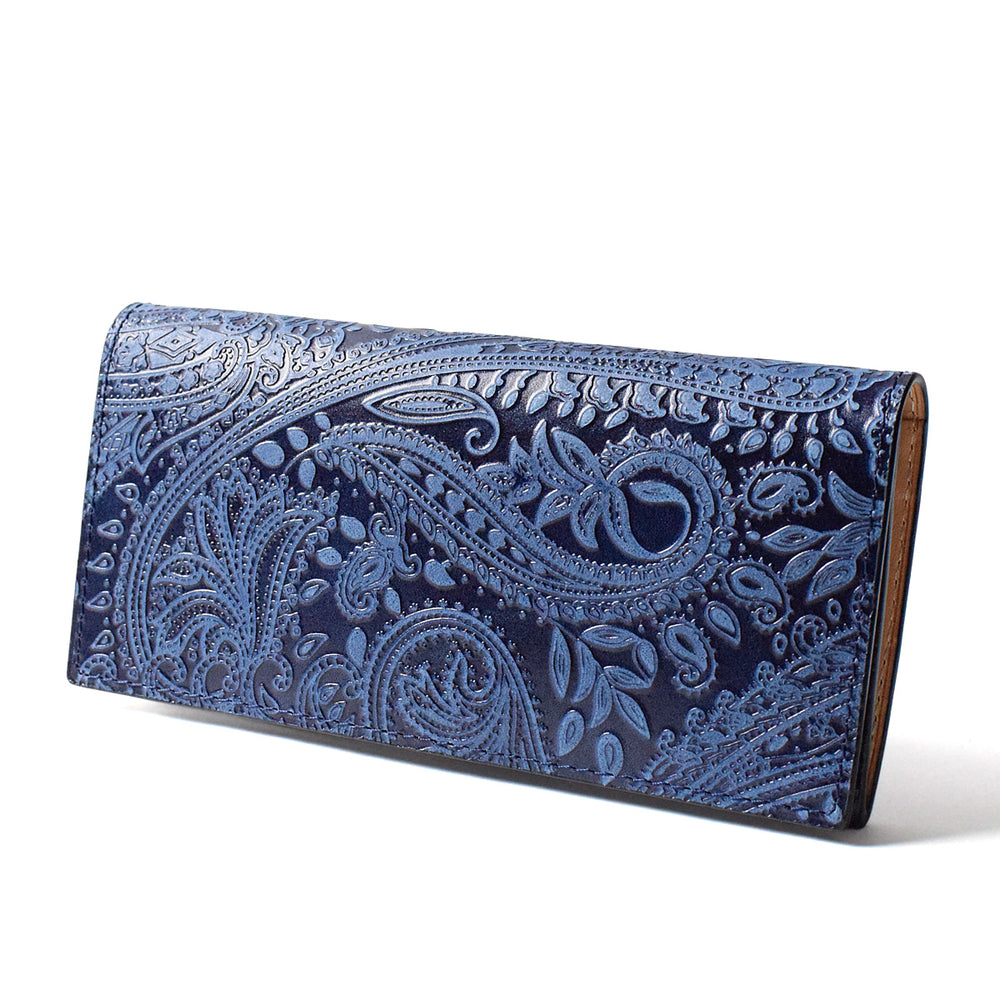 Indigo dye x Paisley long wallet ZYS190